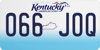 KY license plate 066JOQ