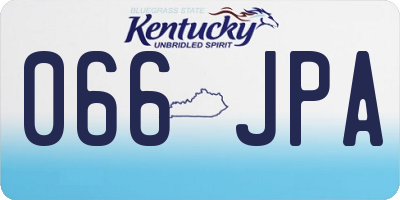 KY license plate 066JPA