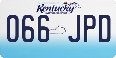 KY license plate 066JPD