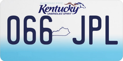 KY license plate 066JPL