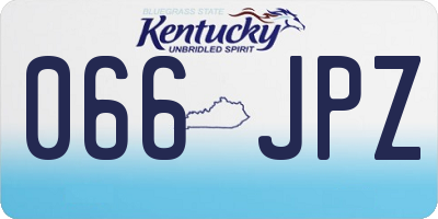 KY license plate 066JPZ