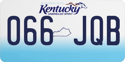 KY license plate 066JQB