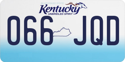 KY license plate 066JQD
