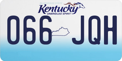 KY license plate 066JQH