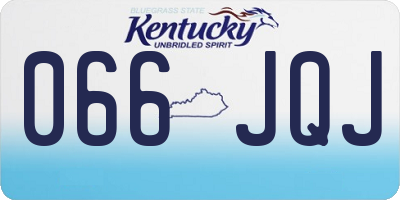 KY license plate 066JQJ