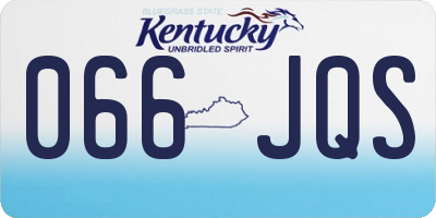 KY license plate 066JQS