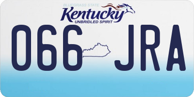 KY license plate 066JRA