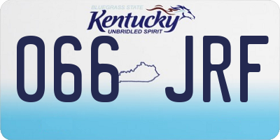 KY license plate 066JRF