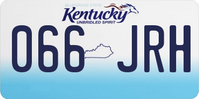 KY license plate 066JRH