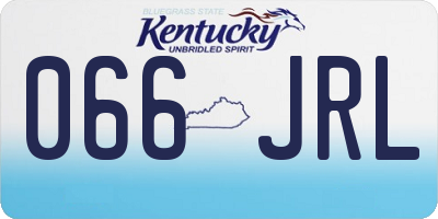 KY license plate 066JRL