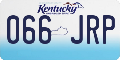 KY license plate 066JRP