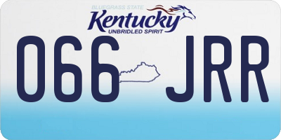 KY license plate 066JRR