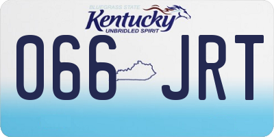 KY license plate 066JRT