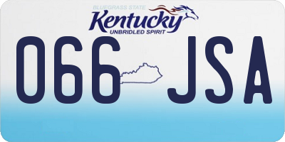 KY license plate 066JSA