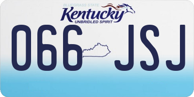 KY license plate 066JSJ