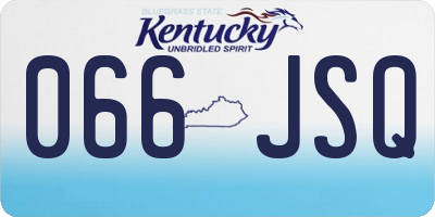 KY license plate 066JSQ