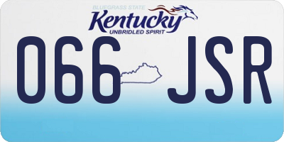 KY license plate 066JSR
