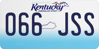 KY license plate 066JSS
