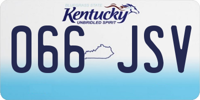 KY license plate 066JSV