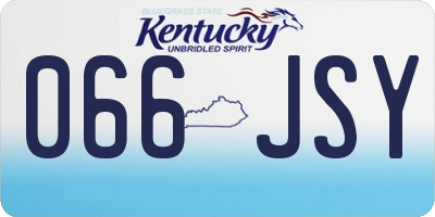 KY license plate 066JSY