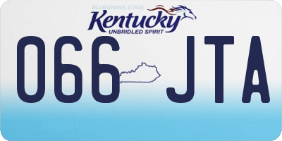 KY license plate 066JTA