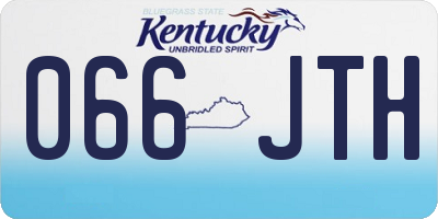 KY license plate 066JTH