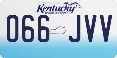 KY license plate 066JVV