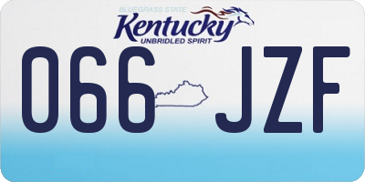 KY license plate 066JZF