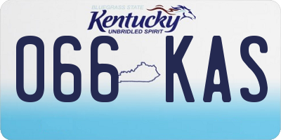 KY license plate 066KAS