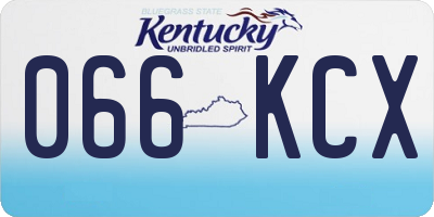 KY license plate 066KCX