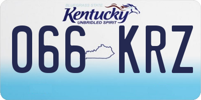 KY license plate 066KRZ
