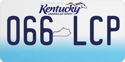 KY license plate 066LCP