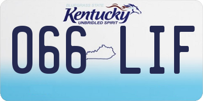 KY license plate 066LIF