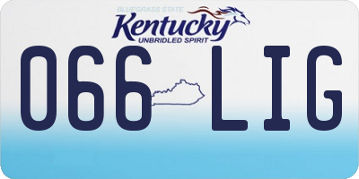 KY license plate 066LIG