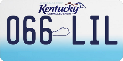KY license plate 066LIL