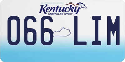 KY license plate 066LIM
