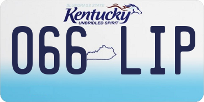 KY license plate 066LIP