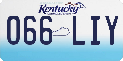 KY license plate 066LIY