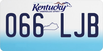 KY license plate 066LJB