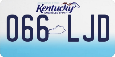 KY license plate 066LJD
