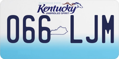 KY license plate 066LJM