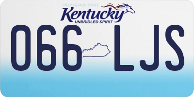 KY license plate 066LJS