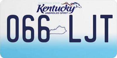 KY license plate 066LJT