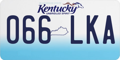 KY license plate 066LKA
