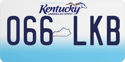 KY license plate 066LKB