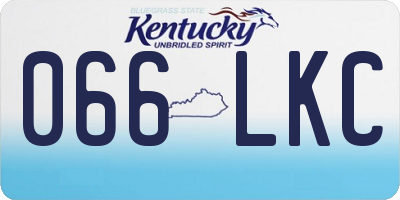 KY license plate 066LKC