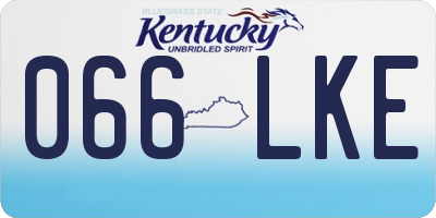 KY license plate 066LKE