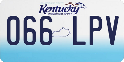 KY license plate 066LPV