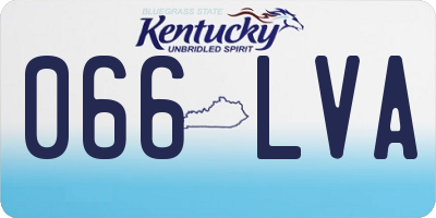 KY license plate 066LVA