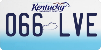 KY license plate 066LVE